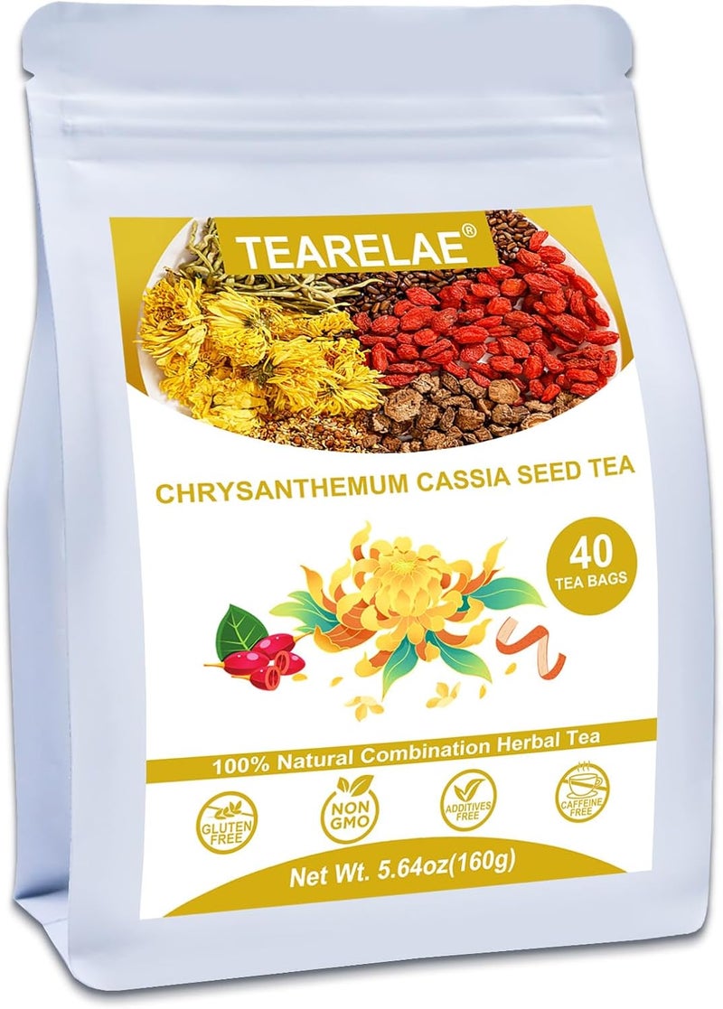 TEARELAE Chrysanthemum Cassia Seed Tea - 40 Tea Bags - Image 1